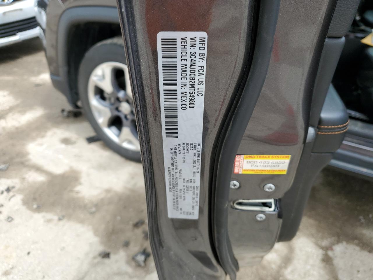 3C4NJDCB2MT549800 2021 Jeep Compass Limited