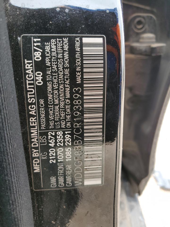 WDDGF8BB7CR193893 2012 Mercedes-Benz C 300 4Matic