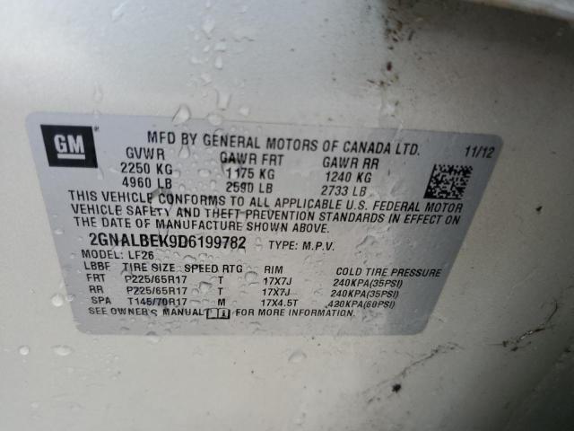 2013 Chevrolet Equinox Ls VIN: 2GNALBEK9D6199782 Lot: 51667594