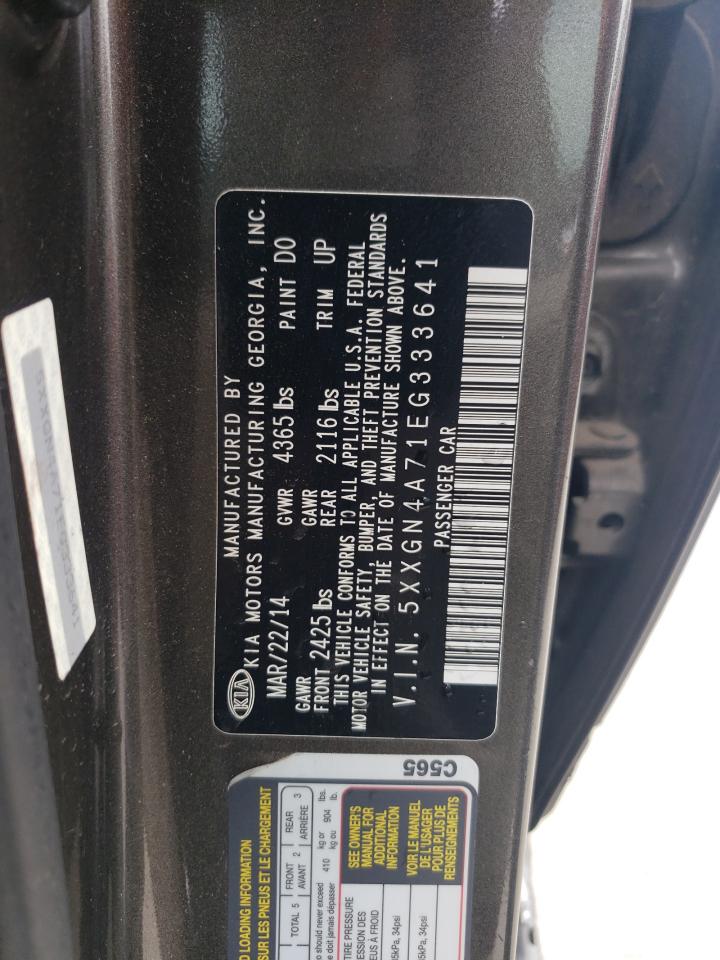 5XXGN4A71EG333641 2014 Kia Optima Ex