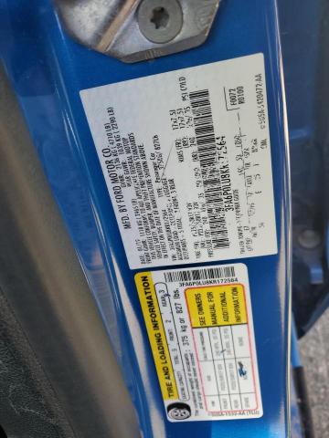 VIN 3FA6P0LU8KR172564 2019 Ford Fusion, SE no.12