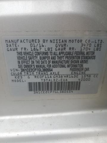2016 NISSAN VERSA NOTE - 3N1CE2CP7GL380554