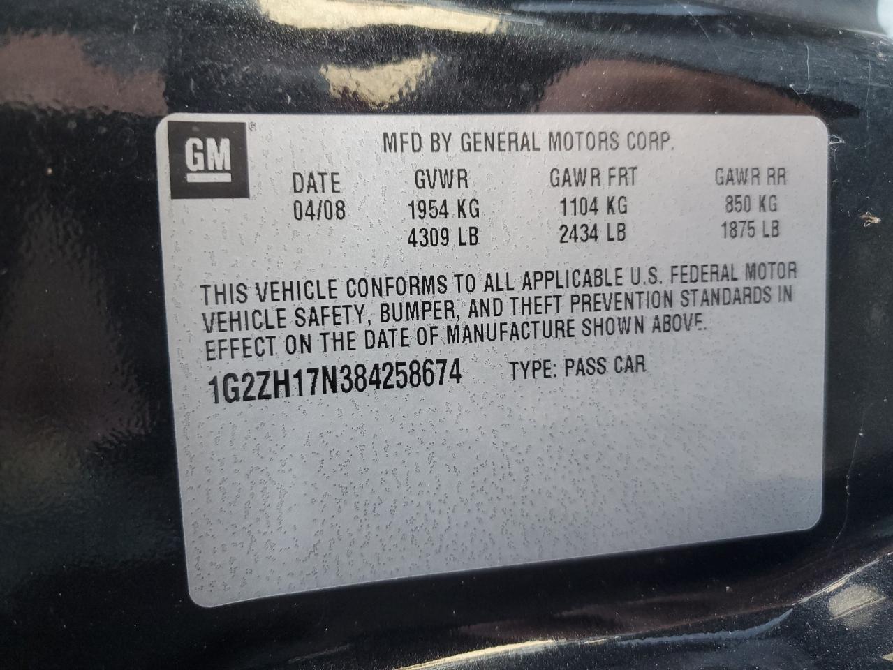 1G2ZH17N384258674 2008 Pontiac G6 Gt