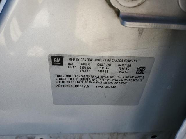 2018 Chevrolet Impala Lt VIN: 2G1105S30J9114959 Lot: 49392034