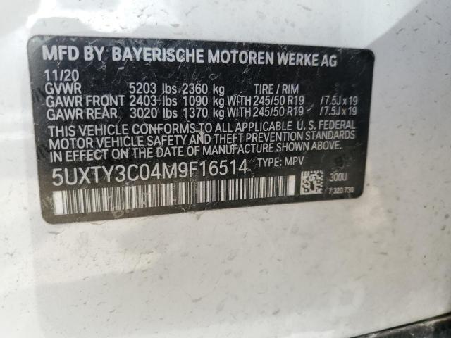 2021 BMW X3 SDRIVE3 5UXTY3C04M9F16514