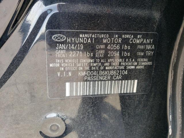 2019 HYUNDAI ELANTRA SP - KMHD04LB6KU862104