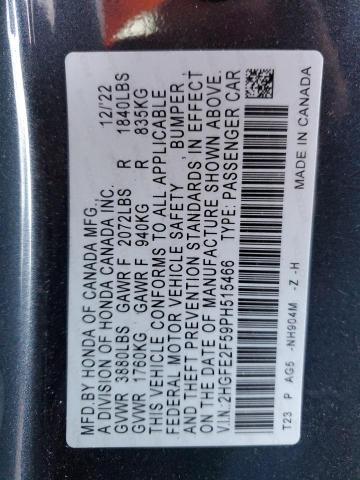 2023 HONDA CIVIC SPOR - 2HGFE2F59PH515466