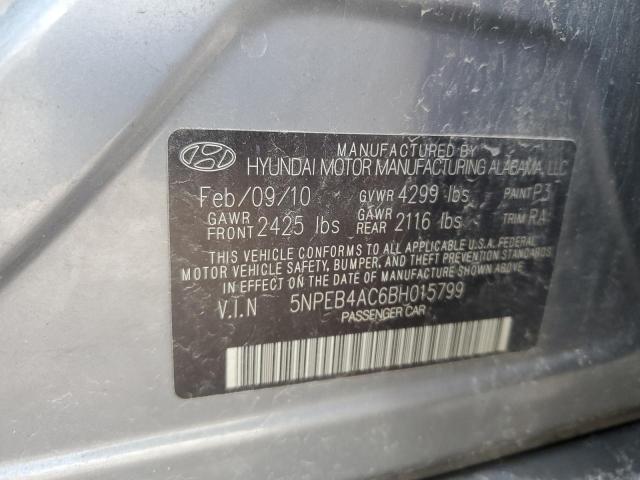 2011 Hyundai Sonata Gls VIN: 5NPEB4AC6BH015799 Lot: 51614194