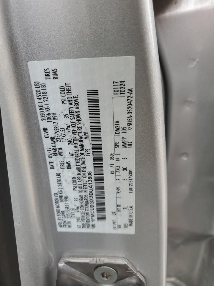 1FMCU0GX3DUA13808 2013 Ford Escape Se