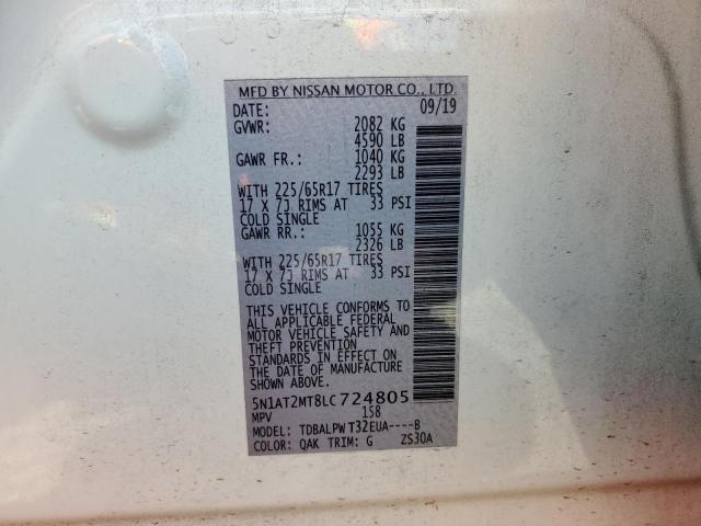 2020 Nissan Rogue S VIN: 5N1AT2MT8LC724805 Lot: 51073454