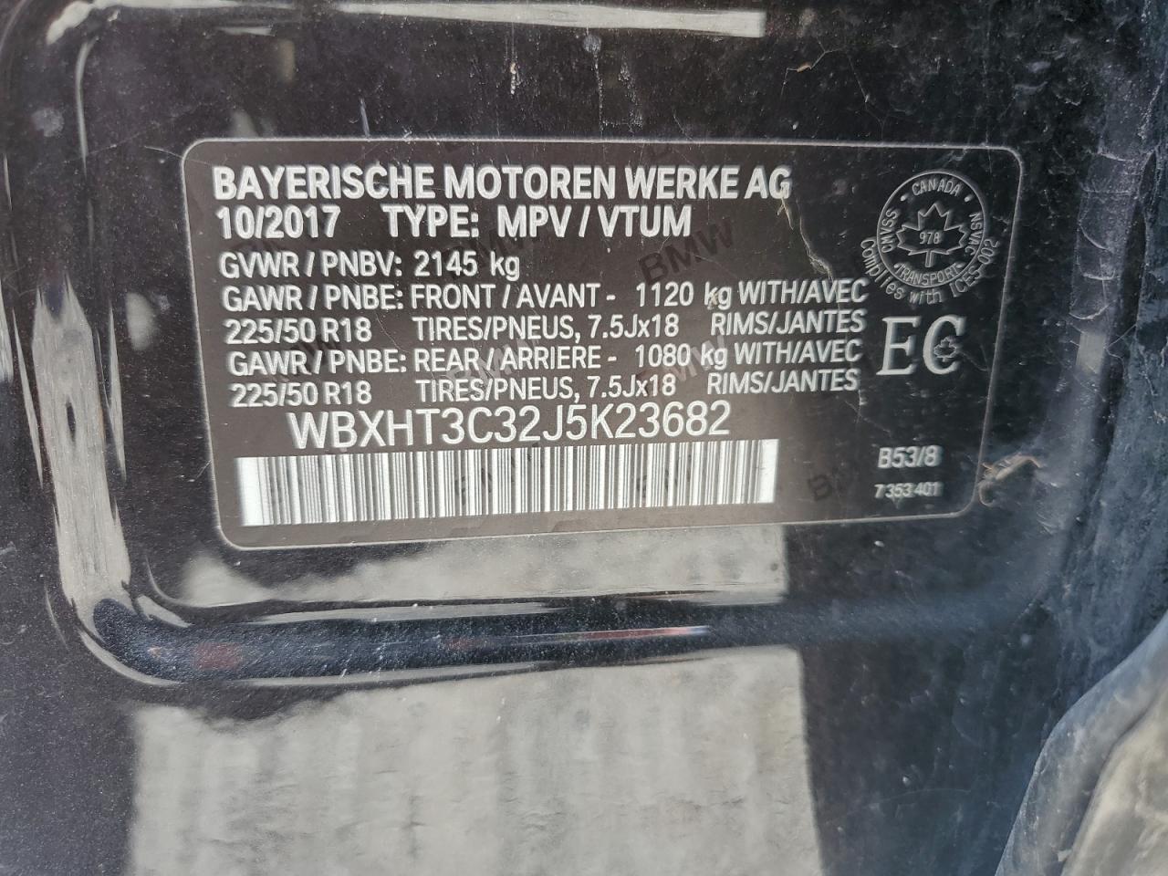 WBXHT3C32J5K23682 2018 BMW X1 xDrive28I