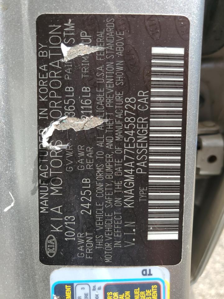 KNAGM4A77E5458728 2014 Kia Optima Lx