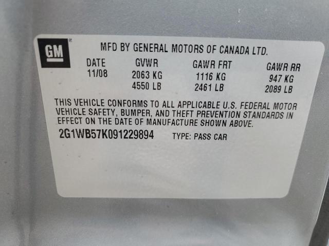 2009 Chevrolet Impala Ls VIN: 2G1WB57K091229894 Lot: 49115844