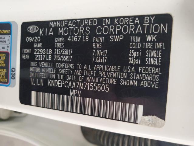 2021 Kia Seltos Lx VIN: KNDEPCAA7M7155605 Lot: 51299584