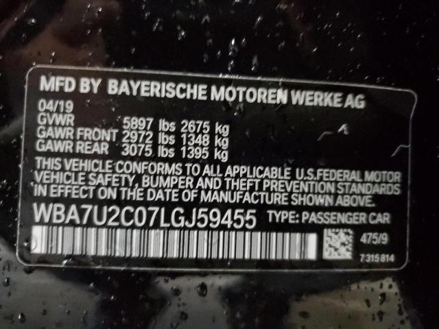 VIN WBA7U2C07LGJ59455 2020 BMW 7 Series, 750 XI no.12