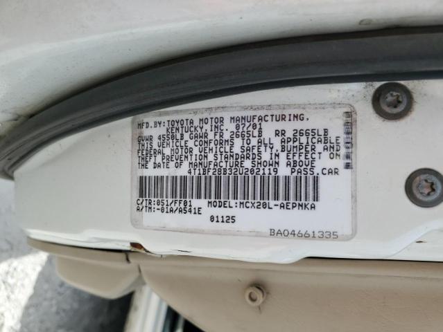 2002 Toyota Avalon Xl VIN: 4T1BF28B32U202119 Lot: 51640654