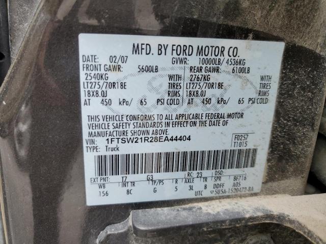 1FTSW21R28EA44404 | 2008 Ford f250 super duty