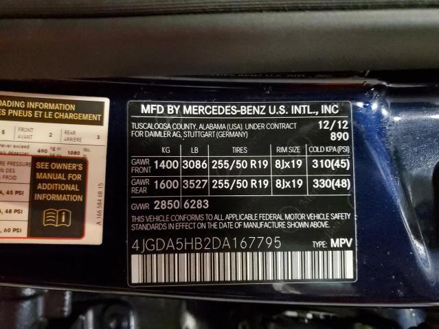 VIN 4JGDA5HB2DA167795 2013 Mercedes-Benz ML-Class, ... no.13