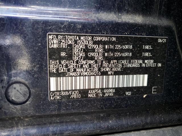 2021 Toyota Rav4 Prime Se VIN: JTMAB3FV8MD044216 Lot: 48519844