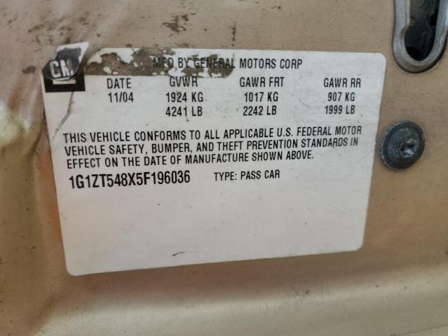 2005 Chevrolet Malibu Ls VIN: 1G1ZT548X5F196036 Lot: 49930524