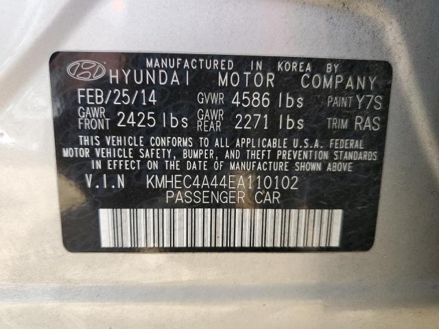 2014 Hyundai Sonata Hybrid VIN: KMHEC4A44EA110102 Lot: 52729134