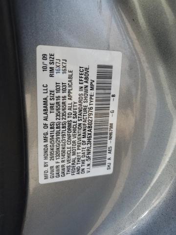 2010 Honda Odyssey Exl VIN: 5FNRL3H6XAB027976 Lot: 48823284