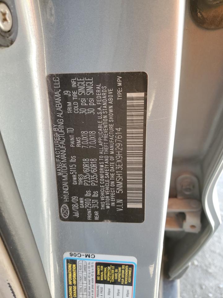 5NMSH13EX9H297614 2009 Hyundai Santa Fe Se