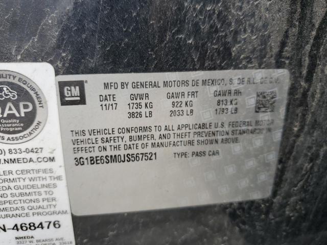 2018 CHEVROLET CRUZE LT - 3G1BE6SM0JS567521