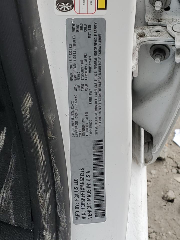 1C6SRFFTXMN621278 2021 Ram 1500 Big Horn/Lone Star