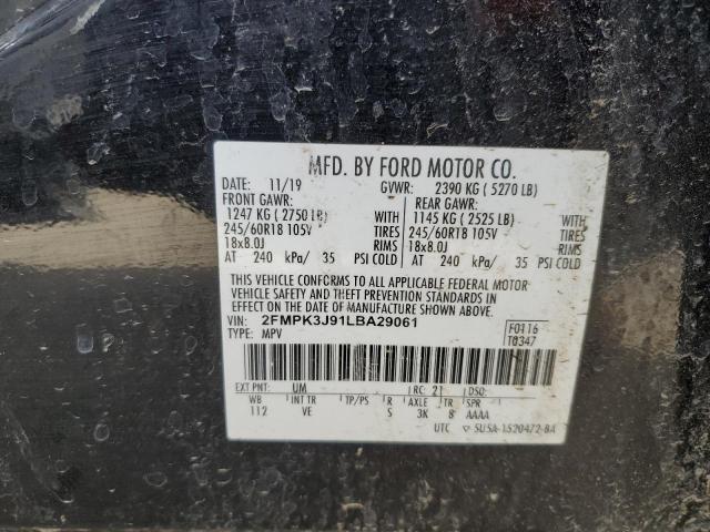 2020 FORD EDGE SEL - 2FMPK3J91LBA29061