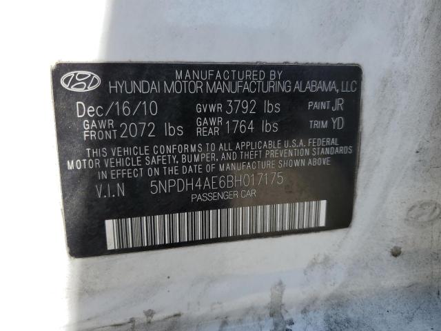 2011 Hyundai Elantra Gls VIN: 5NPDH4AE6BH017175 Lot: 50549164