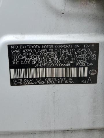 2016 Lexus Is 300 VIN: JTHCM1D25G5006648 Lot: 52478744