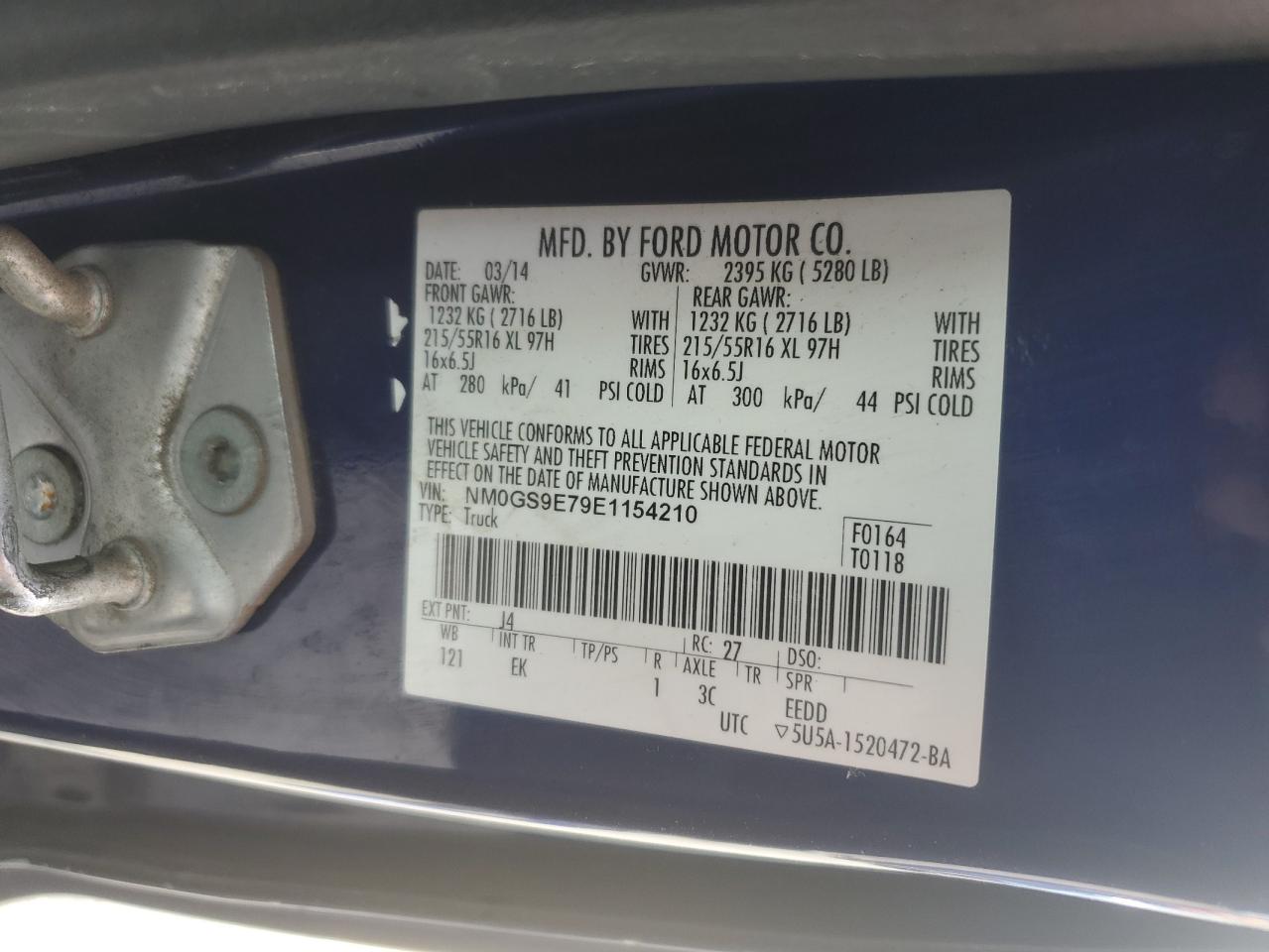 NM0GS9E79E1154210 2014 Ford Transit Connect Xl