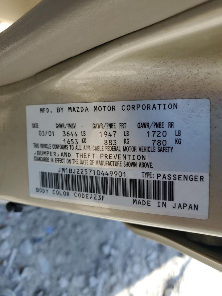 JM1BJ225710449901 2001 Mazda Protege Lx