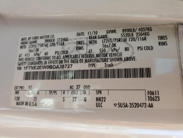 2011 Ford Econoline E250 Van VIN: 1FTNE2EW0BDA38727 Lot: 51308564