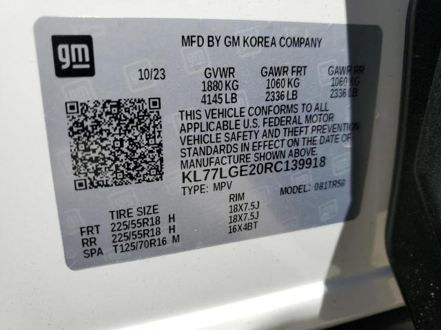 2024 CHEVROLET TRAX 1RS KL77LGE20RC139918