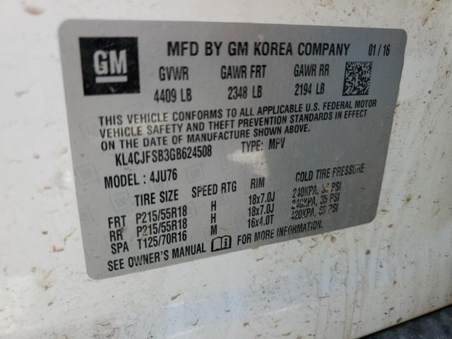 2016 BUICK ENCORE CON - KL4CJFSB3GB624508