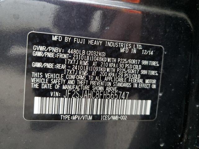 2015 Subaru Forester 2.5I Limited VIN: JF2SJAHC8FH565747 Lot: 50268464