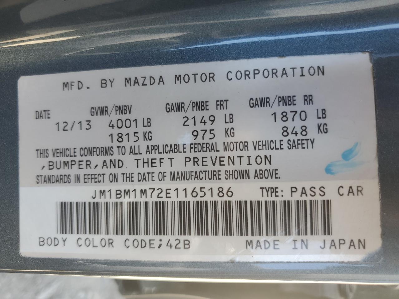 JM1BM1M72E1165186 2014 Mazda 3 Grand Touring