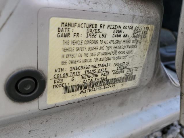 2005 Nissan Sentra 1.8 VIN: 3N1CB51D45L560414 Lot: 48897664