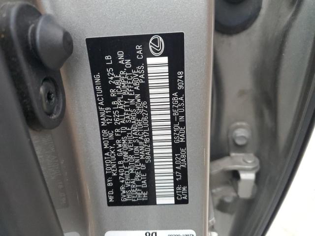 58ADZ1B17LU062726 2020 Lexus Es 350