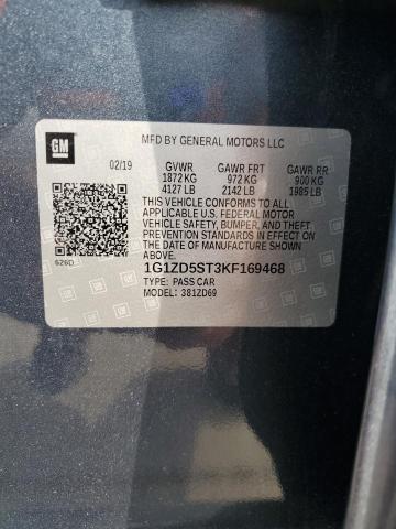 2019 Chevrolet Malibu Lt VIN: 1G1ZD5ST3KF169468 Lot: 55369144