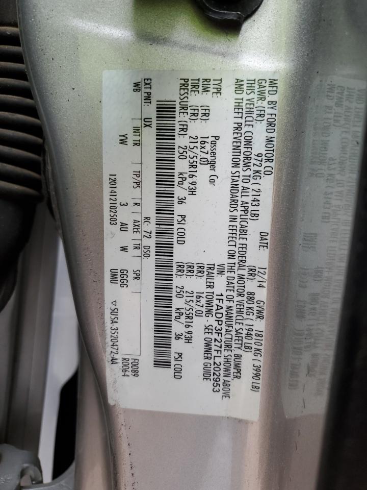 1FADP3F27FL202953 2015 Ford Focus Se