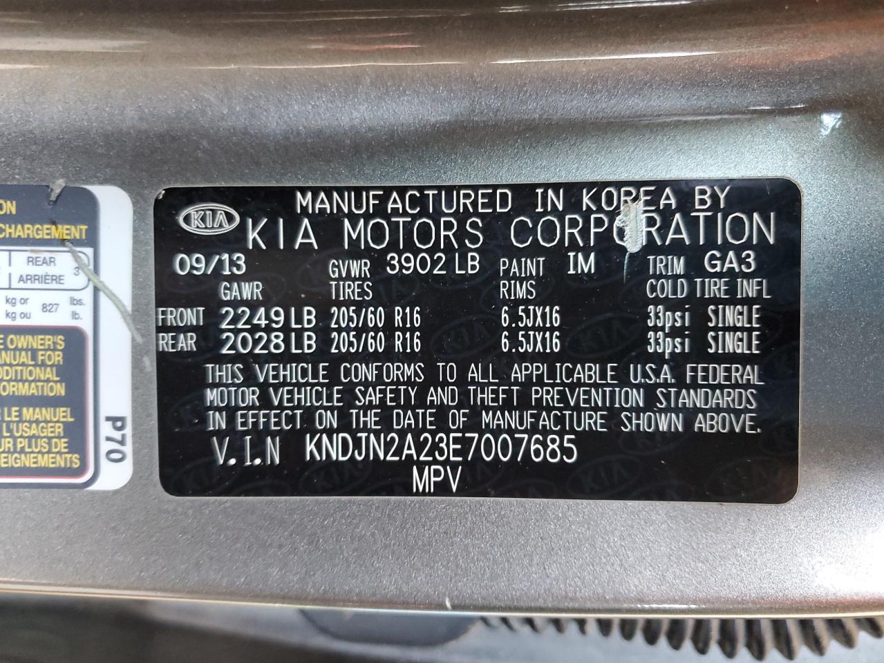 KNDJN2A23E7007685 2014 Kia Soul