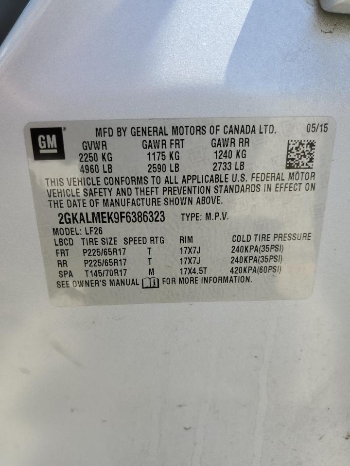 2GKALMEK9F6386323 2015 GMC Terrain Sle