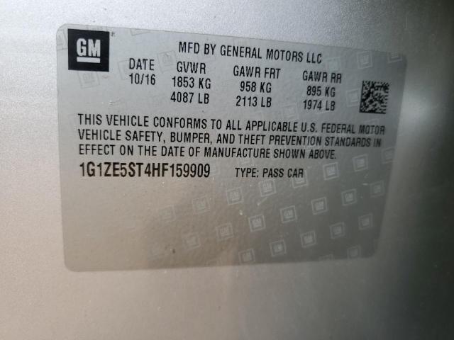 Lot #2485521992 2017 CHEVROLET MALIBU LT salvage car