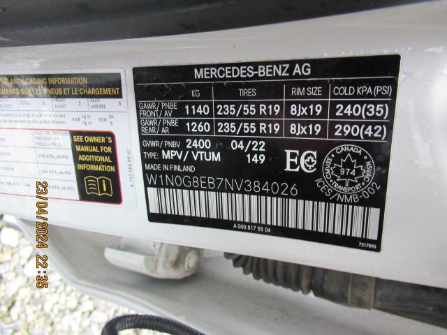 2022 Mercedes-Benz Glc 300 4Matic VIN: W1N0G8EB7NV384026 Lot: 47180104