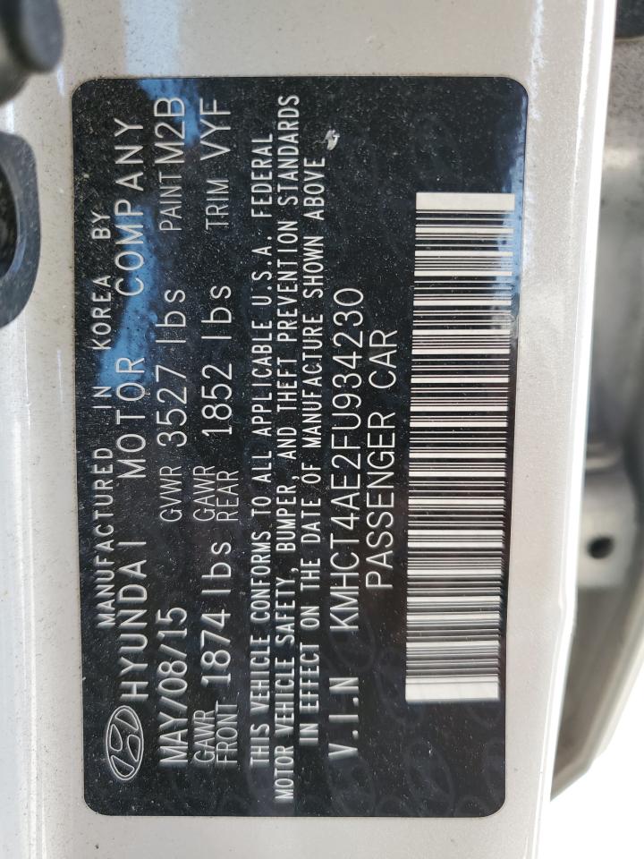 KMHCT4AE2FU934230 2015 Hyundai Accent Gls