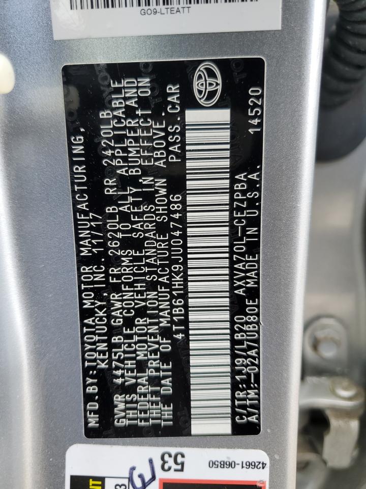 4T1B61HK9JU047486 2018 Toyota Camry Xse