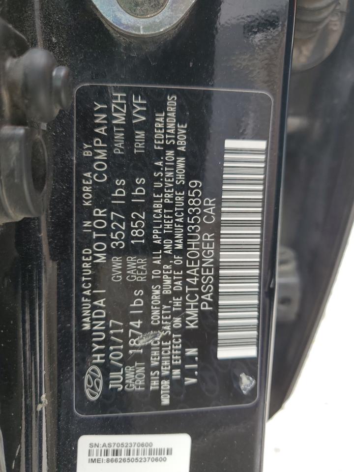 KMHCT4AE0HU353859 2017 Hyundai Accent Se